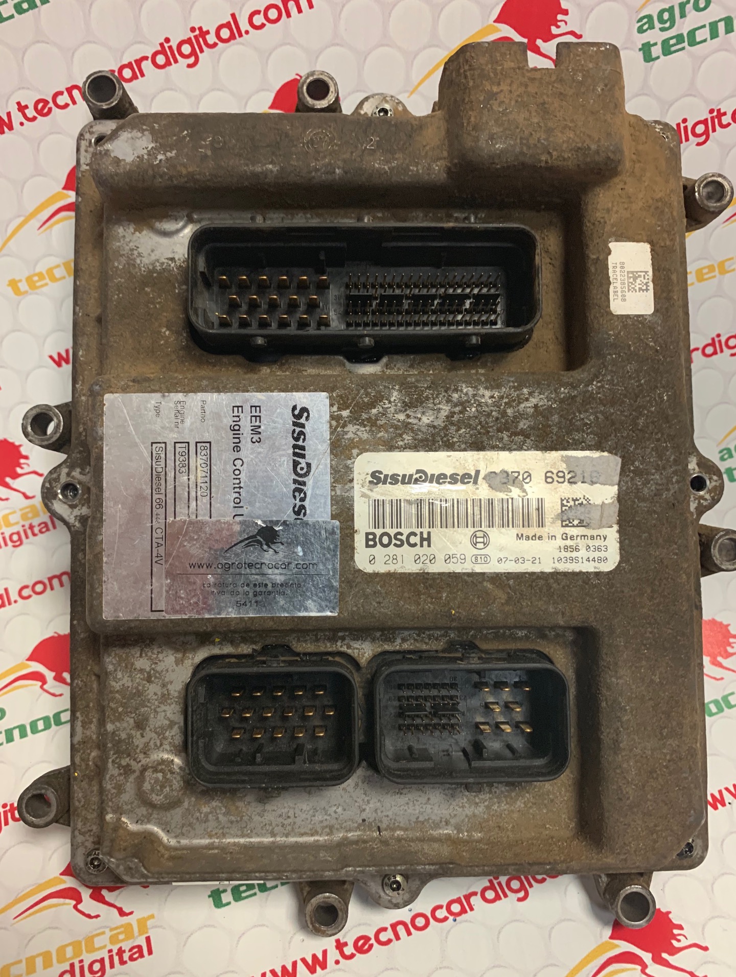0281020059, 837071120, 0281010253, ReparaciÃ³n ecu motor Sisu Diesel EEM3